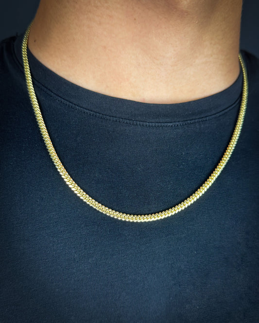 Miami Cuban Link Chain - 3.5mm - 14k Gold