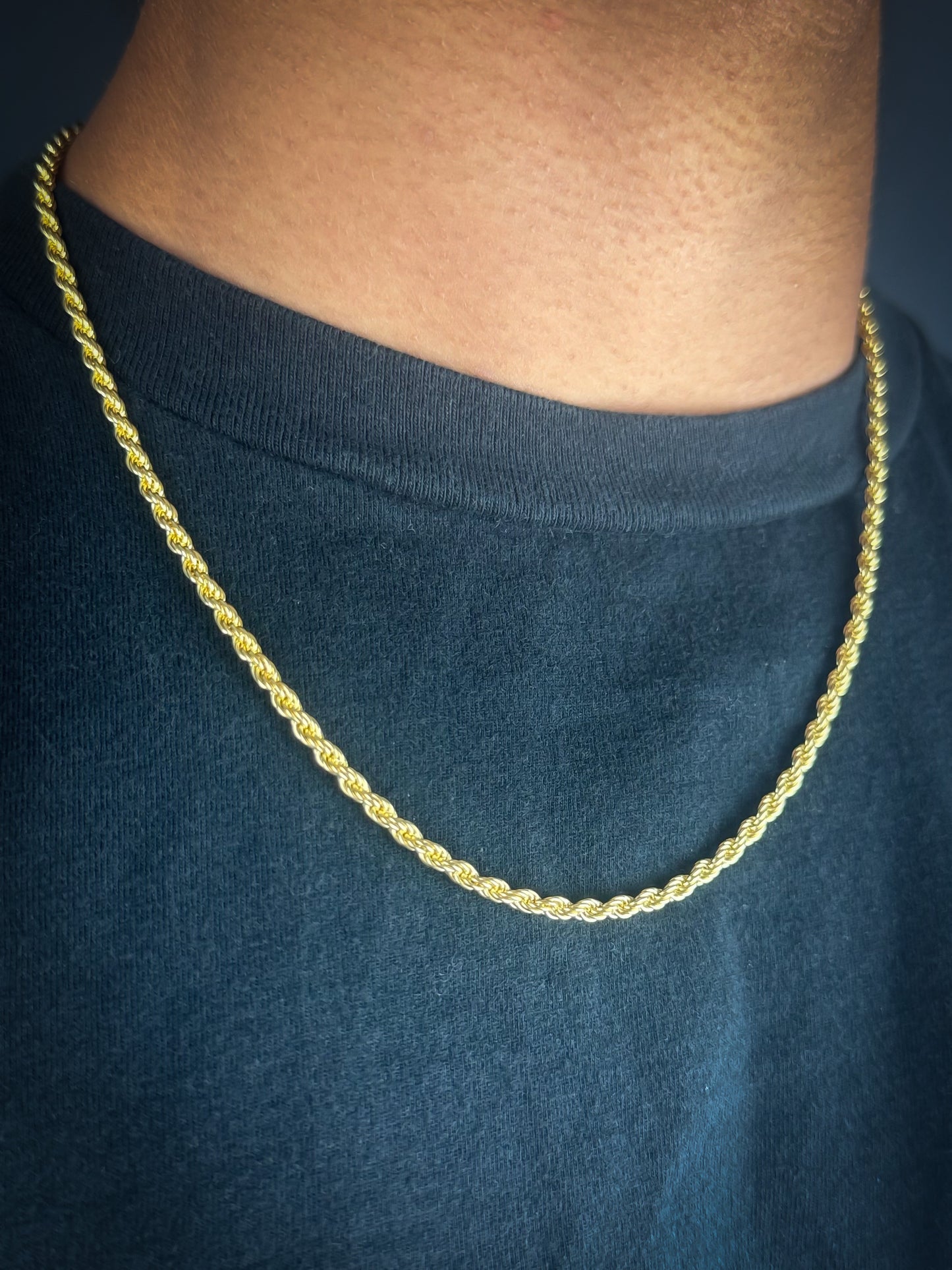 Rope Link Chain - 3.1mm - 14k Gold