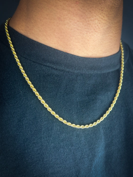 Rope Link Chain - 3.1mm - 14k Gold