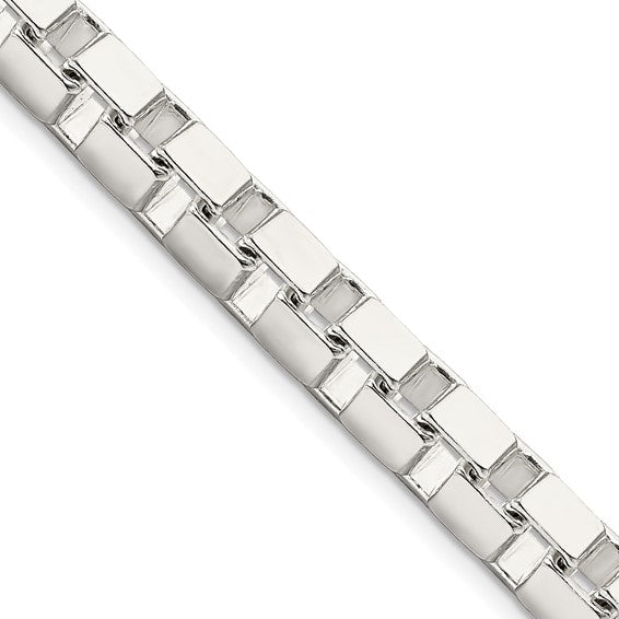 Box Link Chain - 7mm - Sterling Silver