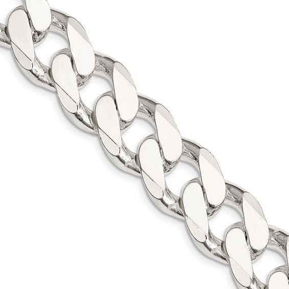 Curb Link Chain - 16mm - Sterling Silver