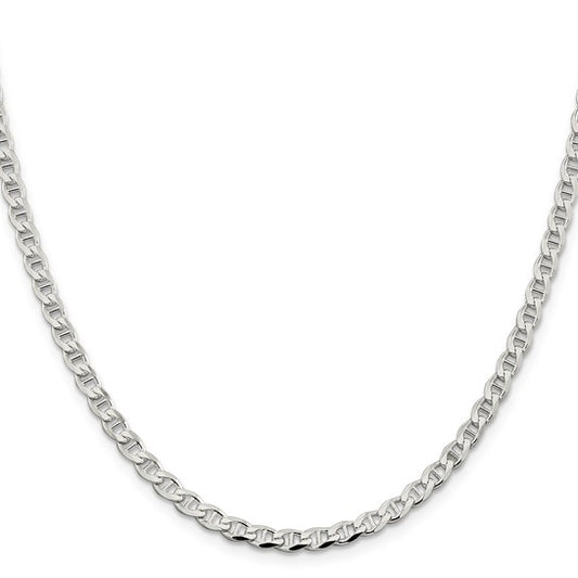 Mariner Link Chain - 4mm - Sterling Silver     𝟐𝟓% 𝐎𝐅𝐅