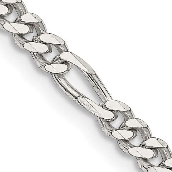 Figaro Link Chain - 3.5mm - Sterling Silver