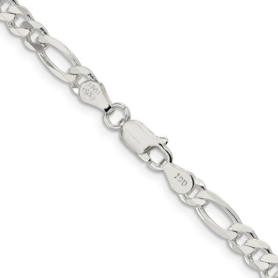 Figaro Link Chain - 4.5mm - Sterling Silver    𝟐𝟓% 𝐎𝐅𝐅