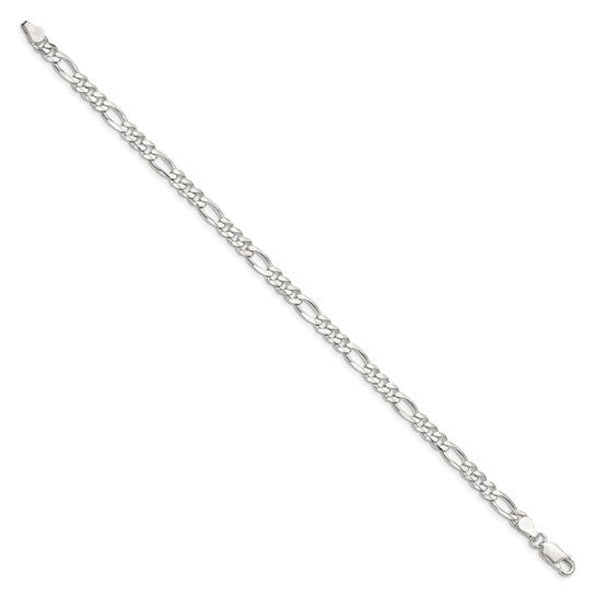 Figaro Link Bracelet - 4.5mm - Sterling Silver