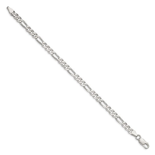 Figaro Link Bracelet - 5.5mm - Sterling Silver