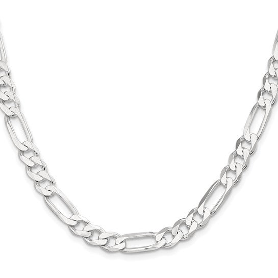 Figaro Link Chain - 7.5mm - Sterling Silver