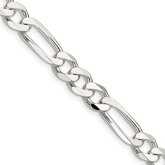 Figaro Link Chain - 7.5mm - Sterling Silver