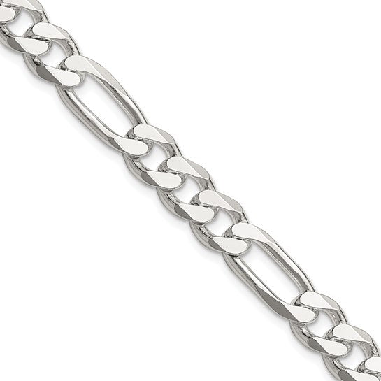 Figaro Link Chain - 8mm - Sterling Silver