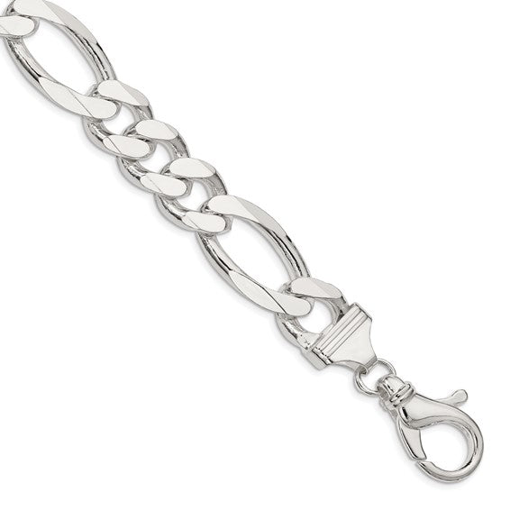 Figaro Link Bracelet - 15mm - Sterling Silver